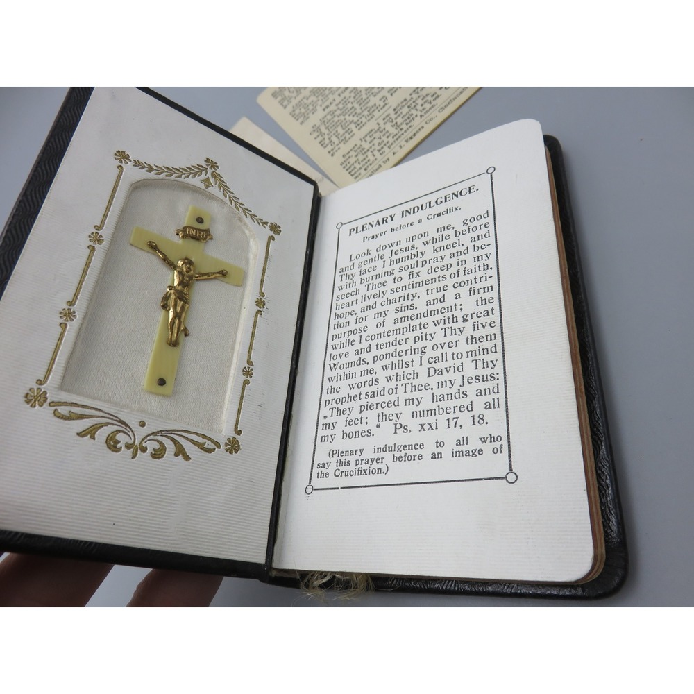 Antique My Communion Prayer Book Wm Aleiter Co Indianapolis Crucifix Boxed 1921